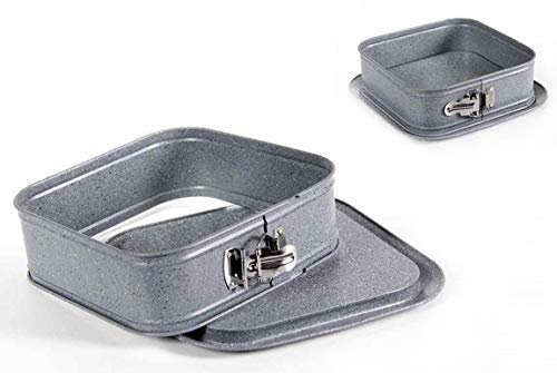 Gicos Teglia Dolci Torte da Forno con Cerniera Quadrata 24 cm Antiaderente con Fondo Staccabile EMM-718465