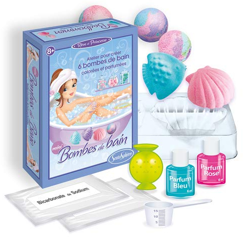 Sentosphère 3914310 Bastelset für Kinder, Mini-Set Badebomben, Kreativset, DIY, vegan