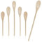 COM-FOUR® 6x cucchiai da cucina in legno - set di cucchiai da cucina per mescolare in legno in tre misure (marrone chiaro - 06 pezzi)