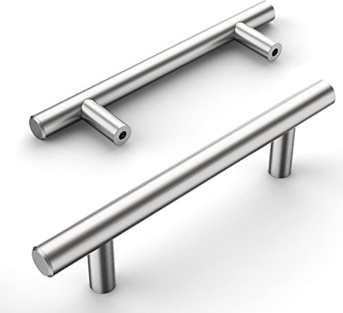 Amerdeco Lot de 12 Plein Poignee de Meuble Cuisine Entraxe 96mm Acier Inoxydable Poignée Meuble Cuisine Poignées pour Placards Poignet de Porte Cuisine Poignet Meuble Cuisine