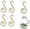 HERZWILD kugelaufhänger 100pcs Christbaumkugeln Aufhänger Weihnachtskugel S-Haken mit Stern schnellaufhängern f. Kugel Weihnachtsbaum Christbaum Baumkugeln Christbaumschmuck (Gold/B)