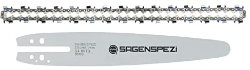 Sägenspezi Carving 25cm Schwert-Set mit 1 Kette 1/4 60TG 1,1mm passend für Stihl 017 MS170