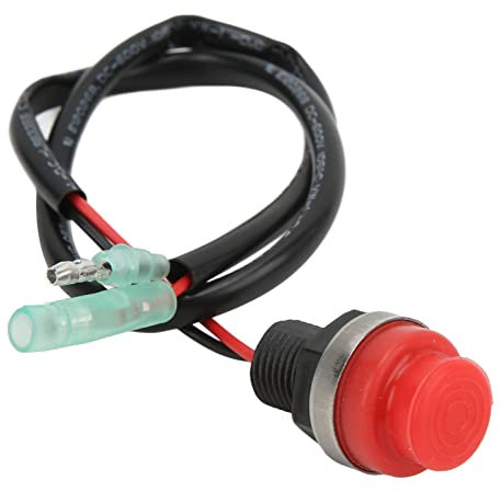 Bouton-Poussoir d'arrêt de démarrage Hors-Bord, Rouge Rond résistant à l'usure, étanche, 45 cm, Coupe-Circuit d'urgence pour Moteur Universel pour Yachts pour Bateaux