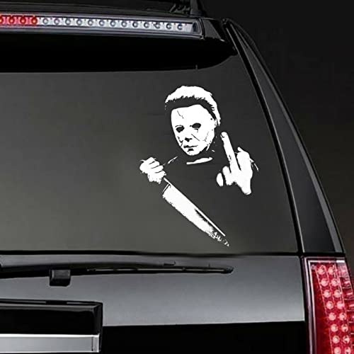 myrockshirt Michael Myers f*** Off f*** You Finger Messer Aufkleber Autoaufkleber Sticker Wandtattoo