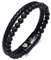 TempBeau Armband Tigerauge Herren Lederarmband Mehrreihiges : Geflochtenes mit Edelstahl Verschluss für Männer 8.46'' Länge Armreif Manschette Naturstein