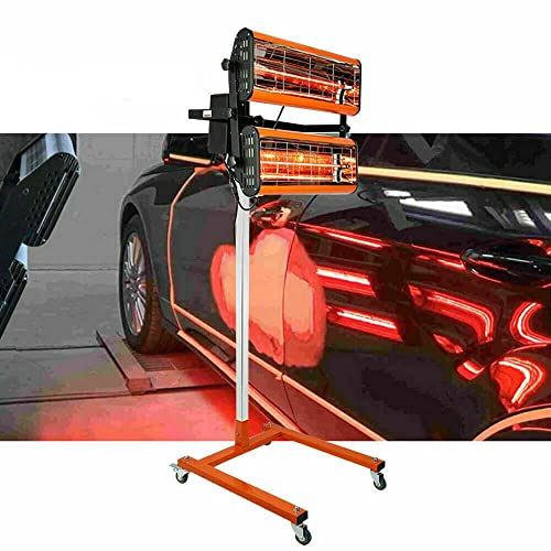1000W Lacktrockner Infrarot Trockner Strahler Aushärtungslampe, 2 Auto Karosserie Reparatur Lacktrockner Infrarot Trockenlampe Zeitschaltuhr