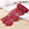 2 Yard 10cm Breite Milchseide Vintage Spitzenborte Spitzenband Spitzenbordüre Stickerei Dekoband Zierband Spitze Blumenband Borte für Nähen Handwerk Dessous Hochzeitskleid Hochzeit Haus Deko,Weinrot