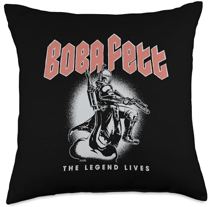 Star Wars Book of Boba Fett Vintage Poster Throw Pillow, 18x18, Multicolor