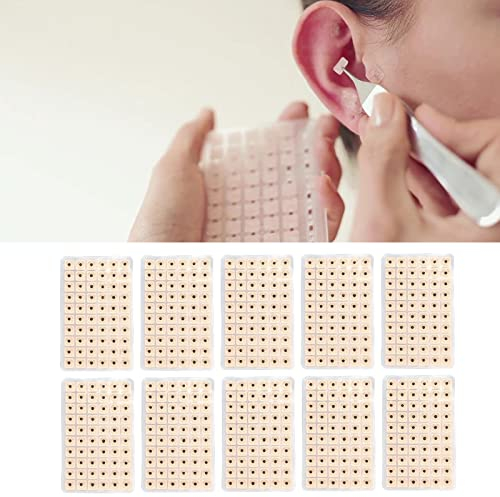 Aufkleber für Magnettherapie,Einweg-Ohrsamen,Multi-Kondition Massage, Akupressur-Set,Nachfüllpackung Einweg-Ohrpresse Samen Akupunktur Vaccaria Pflaster Ohrmassage Bean Aurikulotherapie,600 Stück