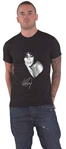 Whitney Houston T Shirt Black and White Photo Official Unisex Black M