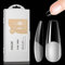 Faux Ongles, ROSALIND Capsules Ongles Ballerine Long Cercueil Acrylique Pose Américaine Ongles Semi-Givré 264 Pièces Artificiel Couverture Complète Avec Valise Fake Ongles 12 Tailles Différentes