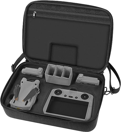 NEEWER Mini 3 Pro Hülle, kompatibel mit DJI Mini 3/Mini 3 Pro Drohne und RC Steuerung (Nicht für RC-N1), stoßfeste, Wasserabweisende Hartschalen Tragetasche, Reise Umhängetasche mit Tasche, PB001