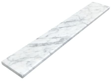 Threshold.Shop Weißer Carrara-Marmor-Sattel | erleichterte Kante | 1,9 cm Dicke (Marmor poliert, 12,7 x 91,4 cm)
