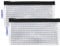 Waytex 2 Stück transparente Federmäppchen mit Reißverschluss, aus Eva, ohne PVC, Flache Form, 22 x 11 cm, Rand Farbe, Schwarz, 22 x 11 x 0,8 cm, Federmäppchen