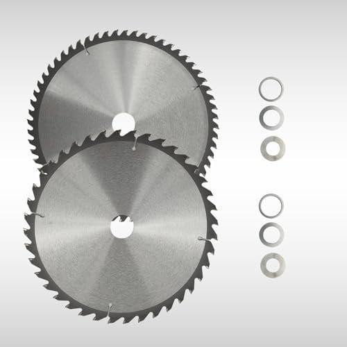 Dunnet Tools 250mm x 30mm Circular Saw Blades 40/60 Tooth Cutting Tool Saw Blade Professional Diy Joinery Table Saw Tools 2pcs Mixed Tooth Cutting Saw Blades For Wood Saw