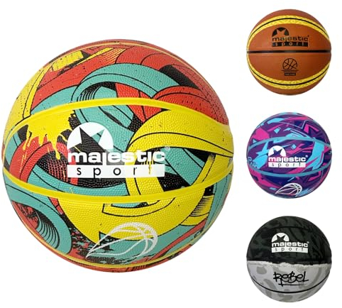 Majestic Sport Basketbälle für Kinder, Jugendliche and Erwachsen größe 7, Basketball Outdoor Indoor, Arrow