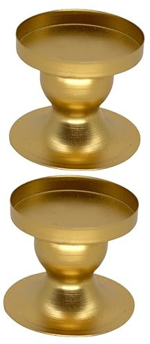 Abaodam 2 Stk Home Craft Ornament Geometrischer Runder Kerzenhalter Aus Schmiedeeisen Halloween-dekor Hochzeitsdekoration Goldrand Kegelhalterständer Kerzenregal Leuchter Europäischer Stil