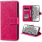 CASEONJAN Handyhülle für Samsung Galaxy A71 Hülle, PU Leder Klapphülle mit [Kartenfach] [Magnetverschluss], Flip Case Handytasche Prägung Schutzhülle für Samsung A71 (Rot)