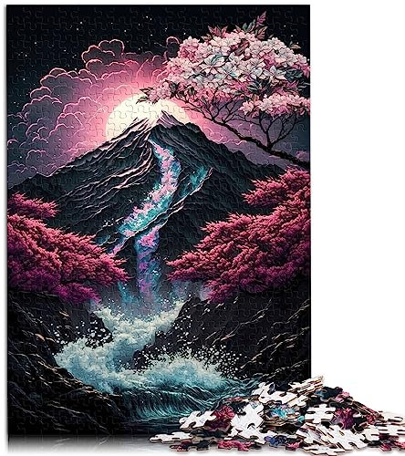 Puzzle da 1000 pezzi per adulti puzzle fiore di ciliegio giapponese arte cartone puzzle opera d'arte regalo 26x38cm