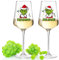 GRAVURZEILE Leonardo Puccini Weinglas mit UV-Druck - Grinch - Personalisiert mit Namen - Persönliche Geschenke für Weinliebhaber - Geschenk für Frauen & Männer zu Weihnachten - Puccini Set