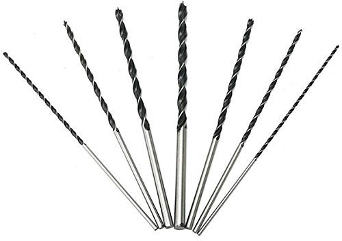 Juego de brocas helicoidales de punta Brad Extra larga de 7 Uds., 300mm, broca for trabajo de madera de 12 pulgadas