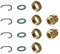 ENVIRON- 4er Anschluss Set mit Doppelnippel flachdichtend [DN12, DN16, DN20, DN25] für Edelstahl Wellrohr Verschraubung Solarleitung Solarrohr Fitting Montage (DN25-1 1/2)