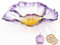 JUNYFFF Glas Obstschale Obstteller Modern Obstkorb Brotkorb Dekoschale Aufbewahrung Für Brot Obst Gemüse in Küche Wohnzimmer Esstisch Durchmesser 30/20Cm, 3Pcs,Lila