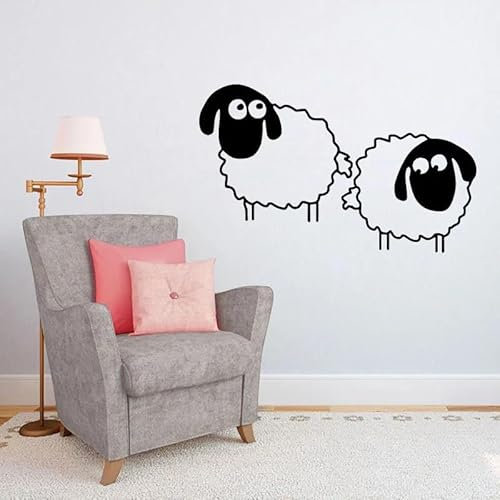 YOUSHIHUI Schaf Wandaufkleber Home Decal Vinyl Kunst Wandbild Kinderzimmer Aufkleber Wandtattoo Kinderzimmer Tapete Poster 42x68cm