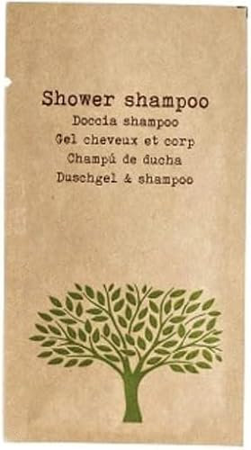 BagnoDoccia Bagnoschiuma Shampoo Gel Confezione 100 pezzi Bustina monodose Monouso da 10 ml Linea Natura Prodotto cosmetico per Hotel B6B casa vacanze Shower Gel