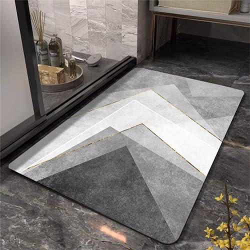 Fooyho Tappeto Bagno Super Assorbente 80x120cm, Tappetino Bagno Doccia Antiscivolo, Tappeto Ingresso Interno