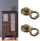CcHhyyt Elistonie 6 Stück Vintage Messing Knöpfe Antiker Schrankknöpfe Messinggriff Retro Ring Griff für Schrank Schublade Kommode Kleiderschrank Möbelgriff aus reinem Messing (6, Schwarz, 33mm)