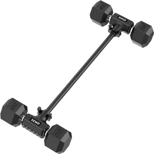 Kurzhantel-Konverter von SEWD – Verwandeln Sie Hanteln in Langhantel-Set – verstellbare Gewichte und bis zu 100 kg Kapazität Langhantel für Heim-Fitnessstudio, Ganzkörpertraining