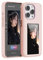 KSOPUERT Verbesserter 4 Farben e Ink-Bildschirm Smartphone Hülle Ink Show NFC Übertragung Text/Foto/Bild DIY Bildanzeige auf der Telefonhülle passend für iPhone 15(Rosa)