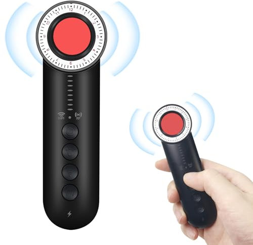LXMIMI Detector de Cámara Oculta, Anti Detector de Cámara Espía, Bug RF GPS Tracker Detector, Anti-Escucha Escáner de Señal Inalámbrica con 5 Niveles de Sensibilidad, 3 Modos de Detección