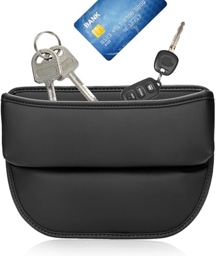 HIAHXC Car Seat Organiser - Multifunctional Gap Storage Box (Black)