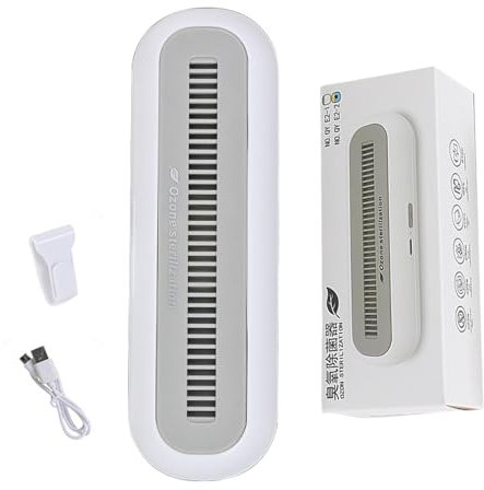 Luksinlong Mini Ozongenerator, Kühlschrank Geruchsentferner mit USB-Aufladung, Kühlschrank Deo für Innenraum, Auto, Schuh, Kleiderschrank und Abfälle Geruchsneutralisierer (Weiß)