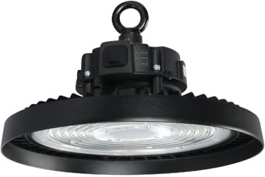 ENOVALITE Hallenstrahler LED Hallenleuchte 100W, 150W, 200W einstellbar, 4000K Neutralweiß, 0-10V Dimmbar, 170 lm/W, bis zu 34000 lm, IP65, IK09, 5 Jahre Garantie, UFO Lampe High Bay