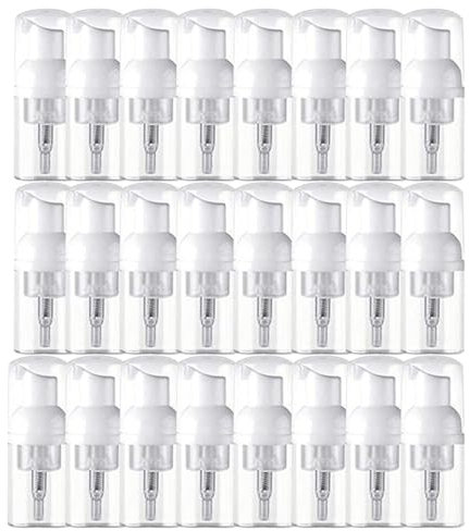 Botella vacía de 30 ml para viajes, 24 unidades, botella de jabón de plástico, dispensador de espuma, mini dispensador de bomba para viajes, dispensador de champú, botella de champú para pestañas, bot