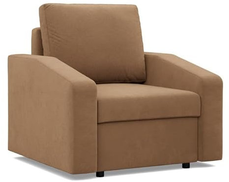 Mebligo - Sessel Wohnzimmer 92 x 83 x 85 cm NEO Kollektion, Lesesessel Bequem, Langlebig und Abriebfest, Loungesessel Wohnzimmer, Sessel Schlafzimmer, Gemütlicher Sessel, Braun