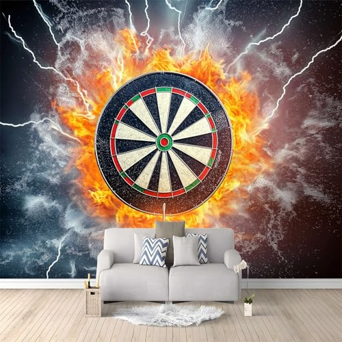 Blitzspiel Darts Fototapete Vlies Tapete Mehrfarbig 3D Effekt Wandbild Vlies Wandtapete Moderne Wohnzimmer Mural Schlafzimmer Kinderzimmer TV Hintergrund Wand Dekor 400x280 cm