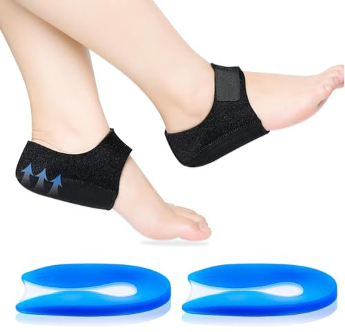 ZEPIQOR 2 paire talonnette epine calcaneenne, protege talon chaussures, protège talon silicone, semelle epine calcaneenne, pour homme et femme, protection anti douleur du talon(L)