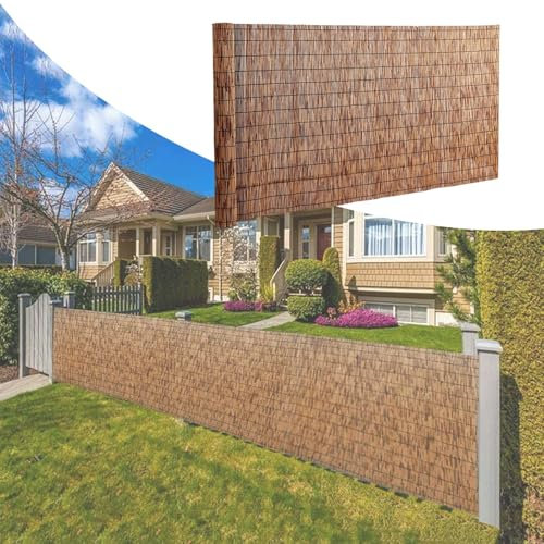 BZCKBZ Brise-Vue en Bambou pour Balcon, Clôture en Roseau, Rideau en Bambou, Clôture Décorative pour Jardin, Balcon, Arrière-Cour, Patio, Fenêtre, 50 80 110 130 Cm De Haut(100x100cm(3.3x3.3FT))