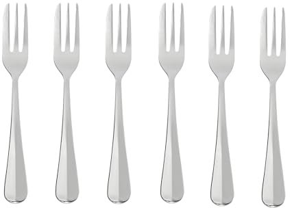 Stanley Rogers Brooklyn Kuchengabel – Hochwertiger Edelstahl, 6er Set, Spülmaschinengeeignet, Perfekt für Desserts und Kuchen