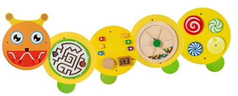 Dickly Caterpillar beschäftigtes Board Lernspielzeug Wandaktivitätsbrett für Kinder Spielzimmerdekoration