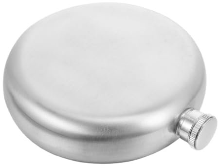 POPETPOP tetera portátil petaca discreta para mujer matraz de la vendimia matraz de licor matraz para mujer matraces al aire petaca de vidrio Acero inoxidable Silver