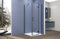 Box doccia 2 lati 80x100 cm fisso + porta un battente H200 cm cristallo 6mm profilo Nero Opaco PIPPO