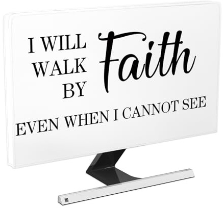 Baocicco I Will Walk by Faith Even When I Cannot See Waterproof Screen TV Cover 32 Inch Anti-Static Dustproof Protective Cover for Television LED LCD OLED TVs Full Body Covers for TV Screen