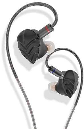 Hidizs MK12 Turris Auriculares In Ear Monitor, 12 mm Diafragma de Magnesio Puro al 91% con Imán de 1,5 T, Sonido Estudio, 10 Hz-45 kHz, Filtros Neumáticos, Cable OFC, 4,4 mm
