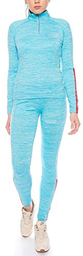 Rock Creek Damen Trainingsanzug Sportanzug Fitnessanzug Shirt Leggings [D-397 - Hellblau - M]
