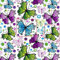 100x160cm Schmetterling 100% Baumwolle Baumwollstoff Kinder Meterware Handwerken Nähen Stoff (Schmetterling Grün Lila, 100x160cm (11,99€/m))